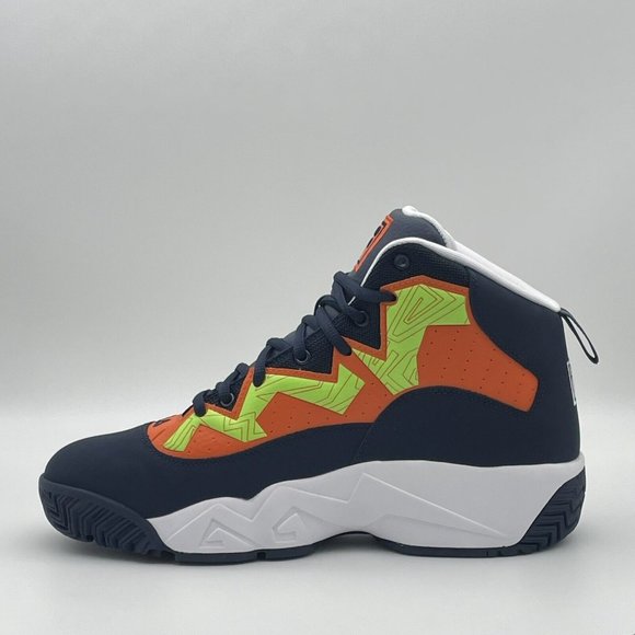 Fila Orange White yellow black Men's Basketball Shoes - Picture 3 of 5